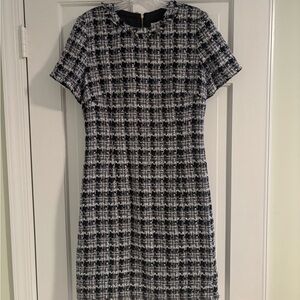 KATE SPADE Black & White Tweed Sheath Dress - Classic Women's Dress